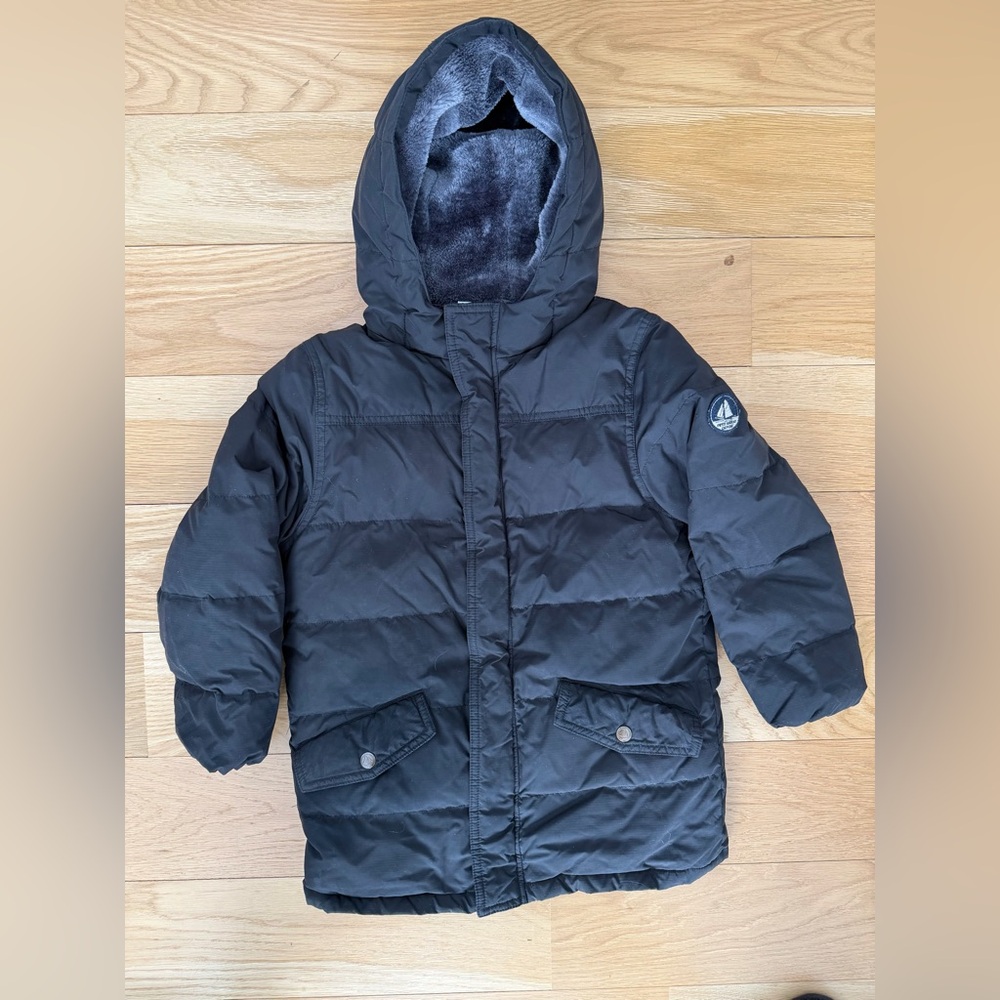 Petite Bateau‎ Kids Black Puffer jacket sz 8y